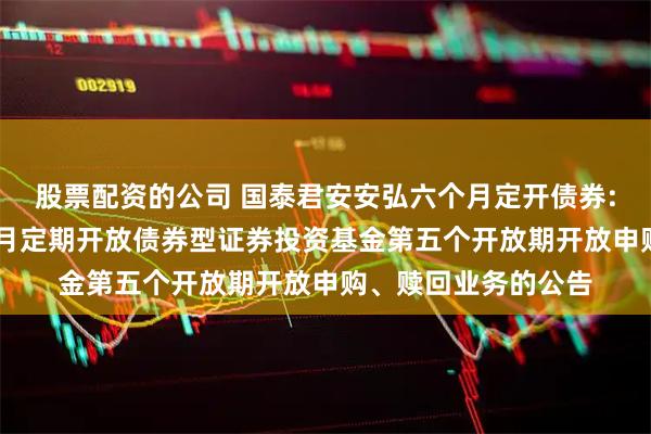 股票配资的公司 国泰君安安弘六个月定开债券: 国泰君安安弘六个月定期开放债券型证券投资基金第五个开放期开放申购、赎回业务的公告